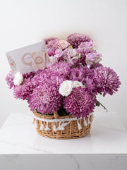 Purple Elegance Flower Basket